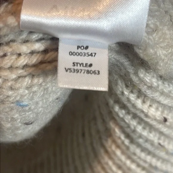 Vince Fair Isle Cropped Wool Cashmere Turtleneck Sweater In Oatmeal size Medium - Picture 6 of 12